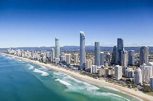 Aerial view of Gold Coast, Queensland, Australia