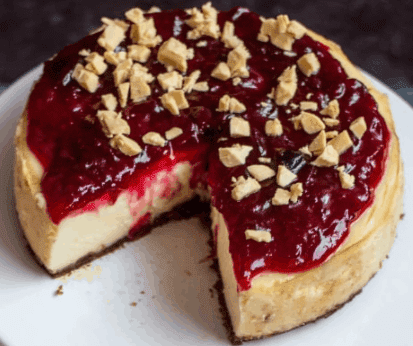 Instant Pot White Chocolate Cranberry Cheesecake