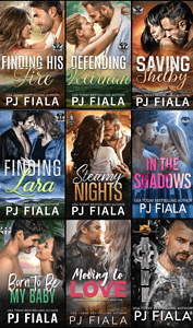 Collage of Romance Author PJ Fiala's book covers